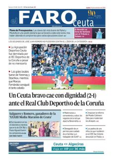 UN CEUTA BRAVO CAE CON DIGNIDAD (2-1) ANTE EL REAL CLUB DEPORTIVO DE LA CORUÑA